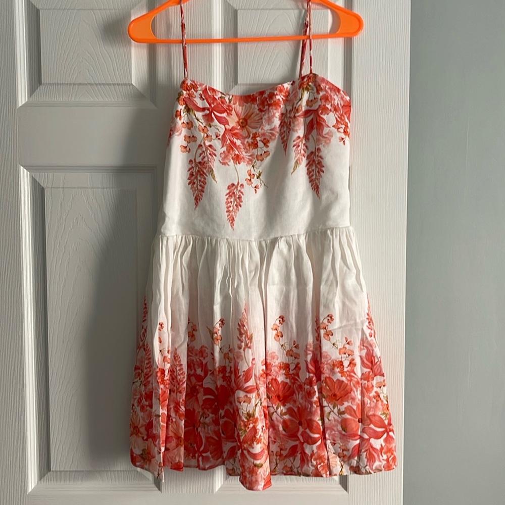 H&M Premium Linen Floral strap mini dress